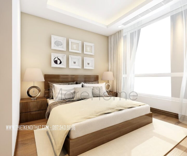 Thiết kế phòng ngủ căn hộ duplex Mandarin garden - chị Mai